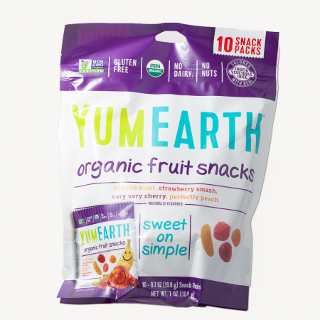 Gustari dulci - Pachet jeleuri cu aroma de fructe, bio, vegan, fara gluten, YumEarth, 10x19, 8 g