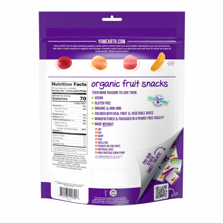 Pachet jeleuri cu aroma de fructe, bio, vegan, fara gluten, YumEarth, 10x19, 8 g [2]