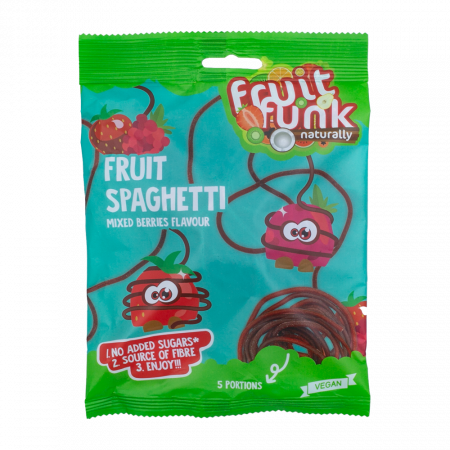 Alimente vegane - Spaghete din fructe cu mix de fructe de padure, vegan, 100 g