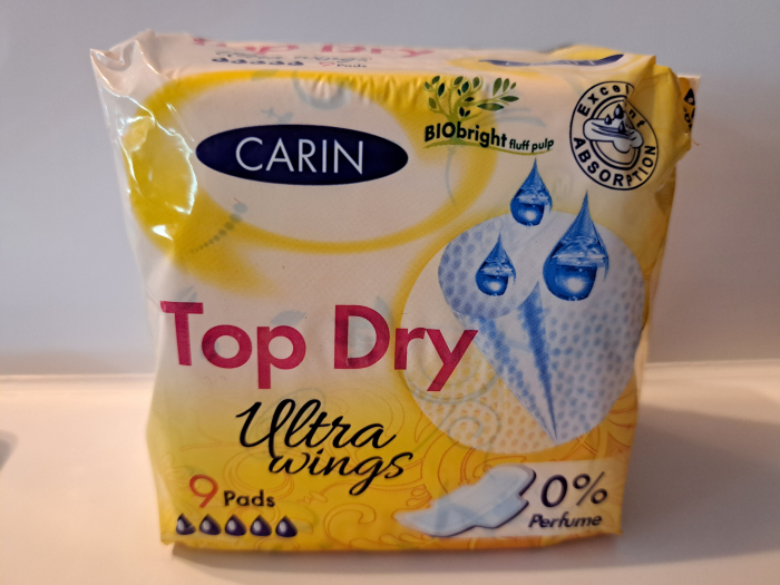 Absorbante, Carin, Top Dry, Ultra Wings, 9 bucati [1]