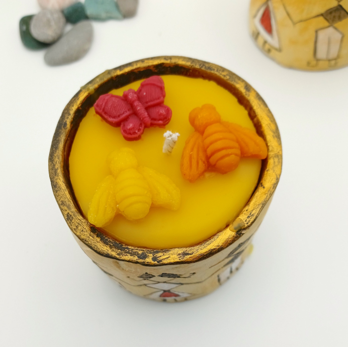 Lumanare vas ceramic - motive traditionale [3]
