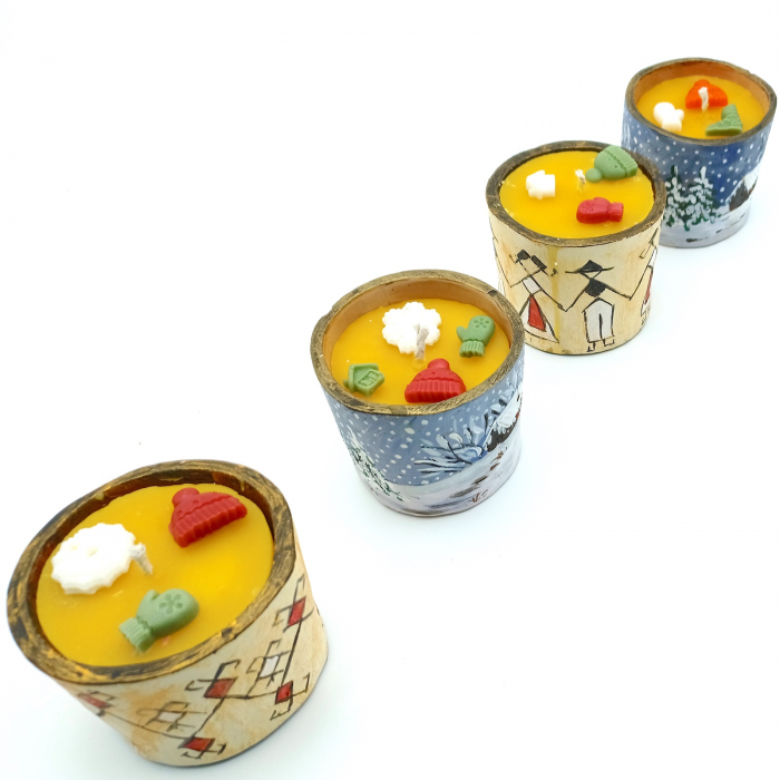 Lumanare vas ceramic - motive traditionale [2]