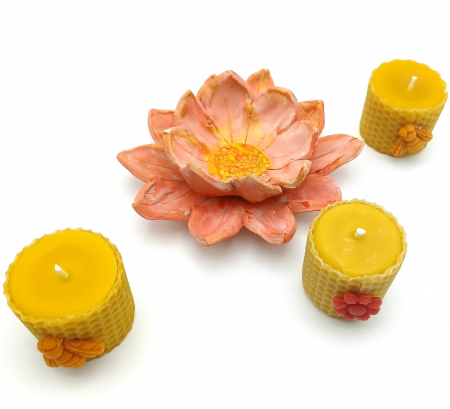 Lumanari votive cu nufar - suport ceramic [2]