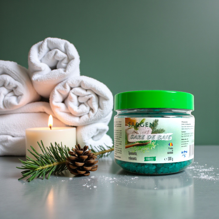Sare baie spumanta Sargen, parfum FOREST 500g [4]