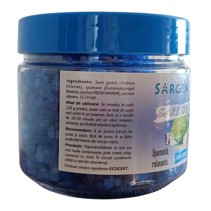 Sare baie Sargen relaxanta parfum FRESH MARINE 500g [4]