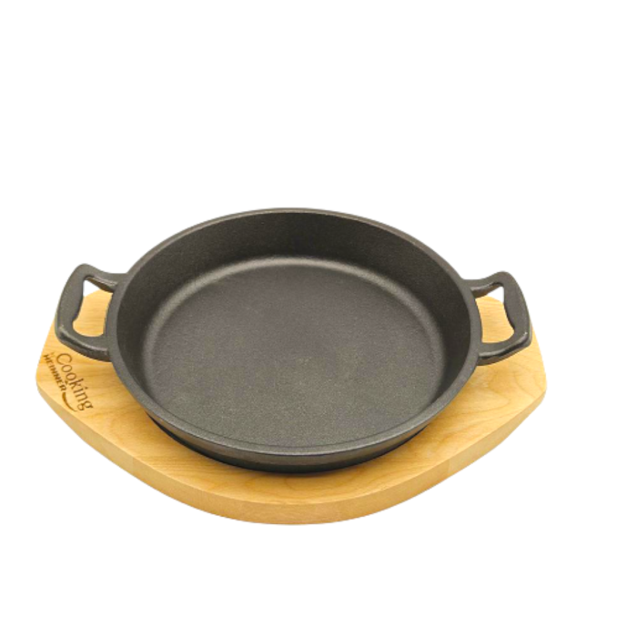 Tigaie fonta pura 20cm cu suport lemn - Cooking [2]