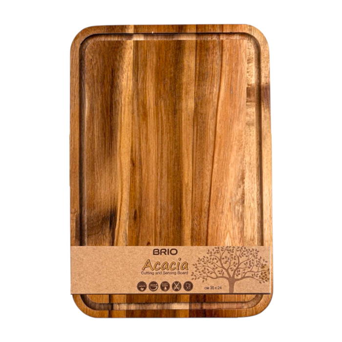 Tocator lemn salcam Acacia rezistent 35x24cm [3]