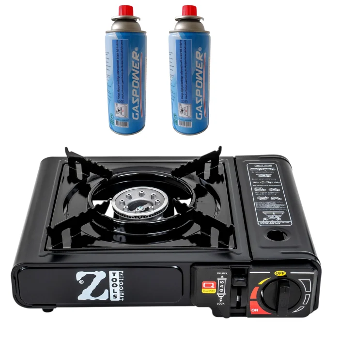 Zona de gatit - Aragaz camping aprindere automata Piezo si dubla alimentare