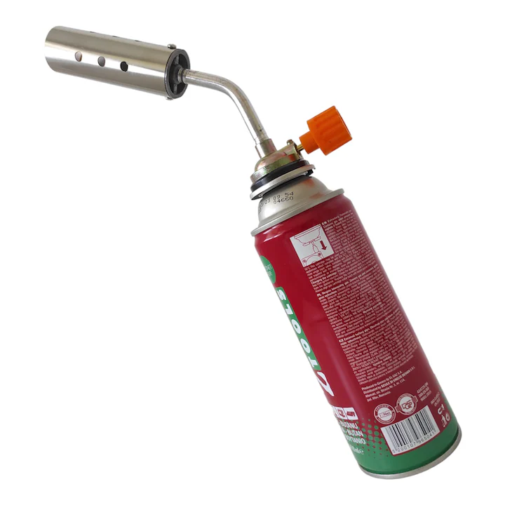 Gatit in aer liber - Arzator spray butan pentru camping, gratinare