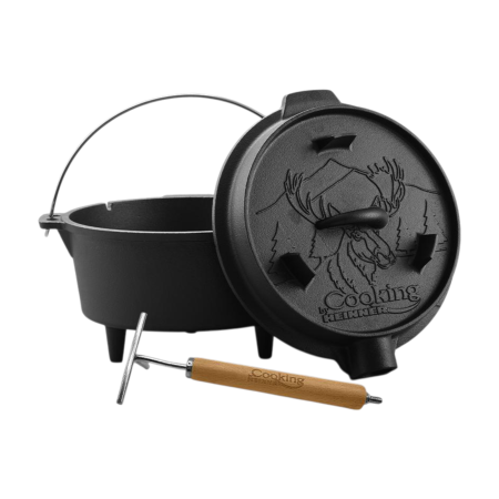 Ceaun din fonta pura cu capac 25cm 3.7l Cooking [0]