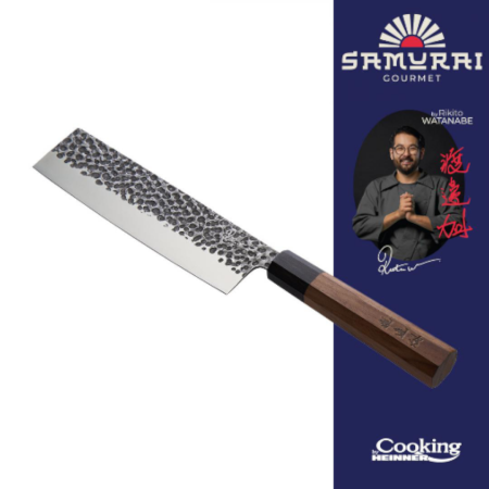 Cutit Nakiri inox hammer 18 cm maner abanos - Samurai [2]