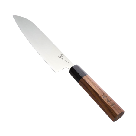 Tocatoare si cutite - Cutit Santoku 18cm otel inoxidabil cu maner abanos