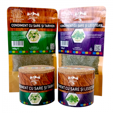 Pachete condimente - Pachet Leustean si Tarhon - condimente cu sare pentru ciorbe  si afumaturi