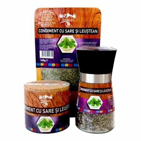 Pachete condimente - Leustean si sare din salina - mirodenii pentru ciorbe si afumaturi