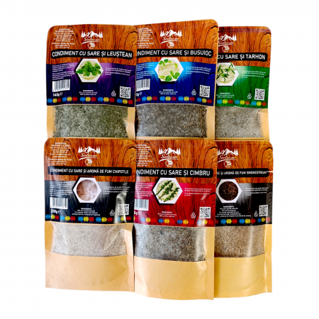 Condimente cu sare Salrom - 6 arome unice pentru friptura ciorba sau salata [1]