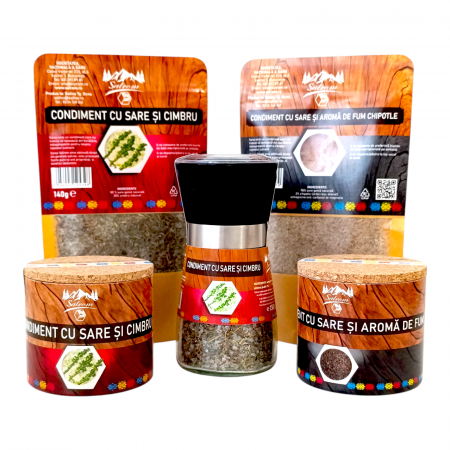 Pachete condimente - Pachet mix condimente friptura cimbru si sare afumata