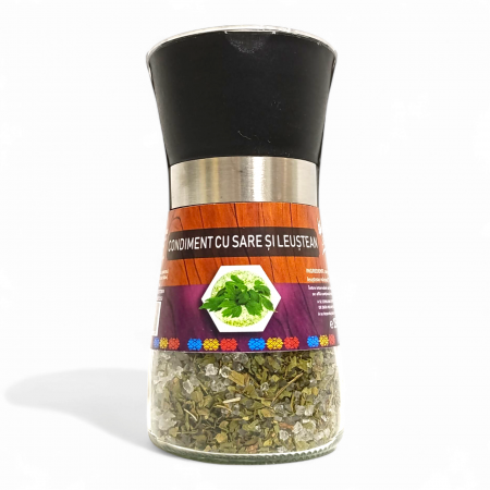 Sare cu condimente - Rasnita condiment sare si leustean 150g