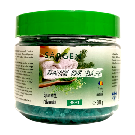 Sare de baie - Sare baie spumanta Sargen, parfum FOREST 500g
