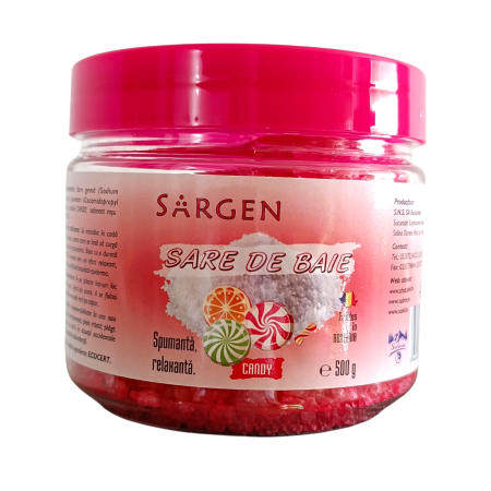 Sare de baie - Sare de baie spumanta Sargen, parfumata CANDY 500g