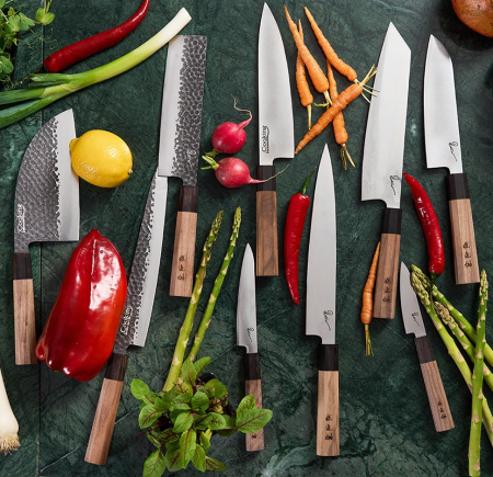 Cutit Nakiri inox hammer 18 cm maner abanos - Samurai [3]