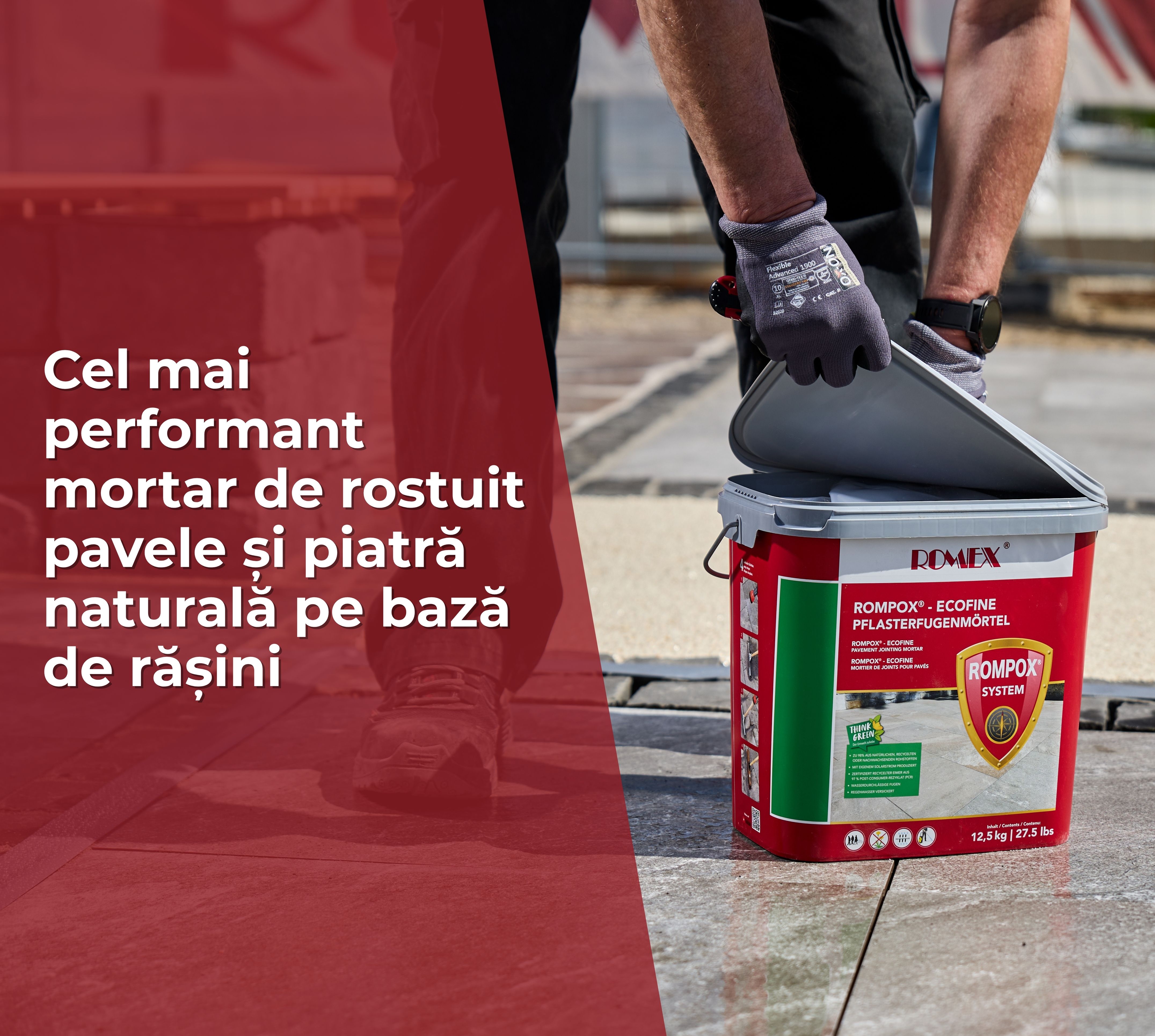 Nisip pe baza de rasina pentru chituit pavele zone private