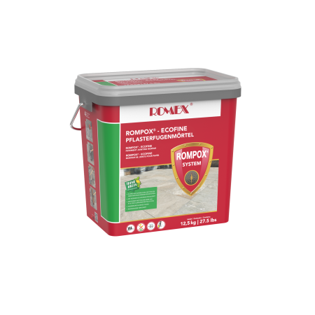 Nisip pe baza de rasina pentru chituit pavele zone private - Rompox® EcoFine 12.5kg - culoare GRI- mortar rostuit pavaj pe baza de rasini