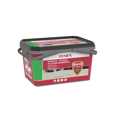 Nisip pe baza de rasina pentru chituit pavele zone private - Rompox® EcoFine 25kg - culoare ANTRACIT- mortar rostuit pavaj pe baza de rasini