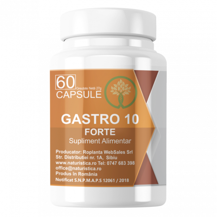 Supliment Alimentar Gastro 10 Forte Roplanta WebSales, 60 Capsule [1]