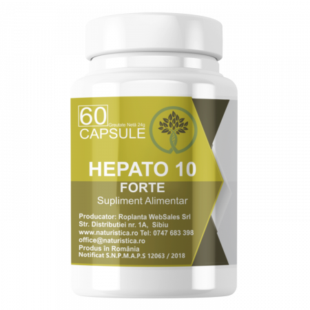 Supliment Alimentar Hepato 10 Forte Roplanta WebSales, 60 Capsule