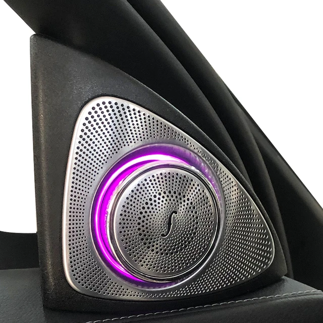 Boxe tweetere 3D rotative cu lumina ambientala compatibile cu Mercedes-Benz C-CLASS E-CLASS S-CLASS GLC W205 W213 X253 W222 [1]