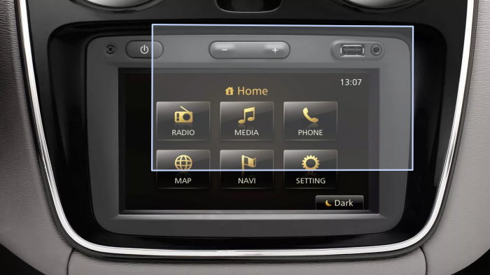 Folie de Protectie pentru Display Media Nav 7 inch Dacia 2014+ - HD-Premium [1]
