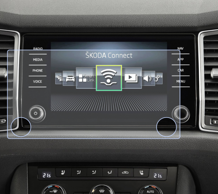 Folie de Protectie pentru Display Navigatie 8 inch Skoda Kodiaq 2017+ - HD-Premium  [1]