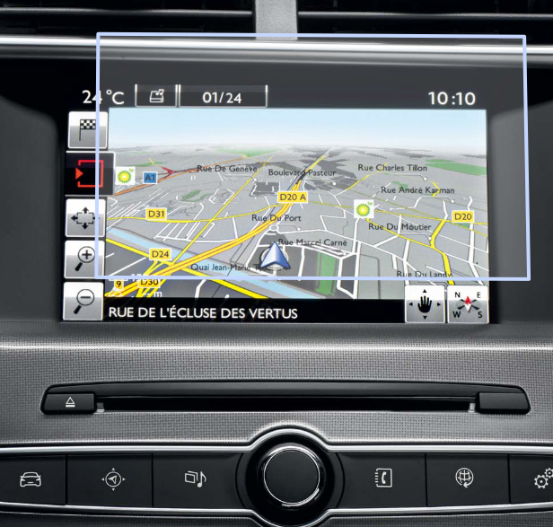 Folie de Protectie pentru Display Navigatie Citroen C4 2014 - HD-Premium  [1]