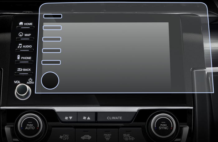 Folie de Protectie pentru Display Navigatie Honda Civic 2019+ - HD-Premium  [1]
