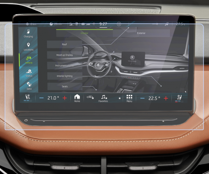 Folie de Protectie pentru Display Navigatie Skoda Enyaq 2023+ - HD-Premium  [1]