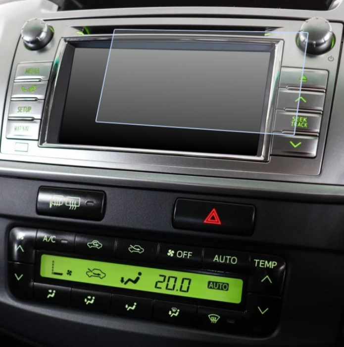 Folie de Protectie pentru Display Navigatie Toyota Hilux 2015+ - HD-Premium  [1]