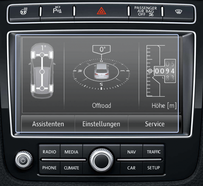 Folie de Protectie pentru Display Navigatie Volkswagen Touareg 2012+ - HD-Premium  [1]