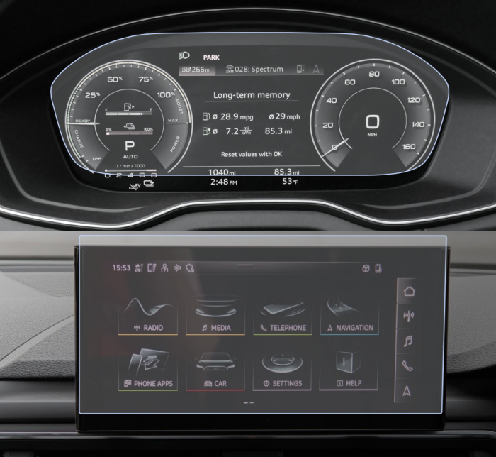 Folie de Protectie pentru Virtual Cockpit si Display Navigatie Audi A4 B9 2021+ - HD-Premium  [1]
