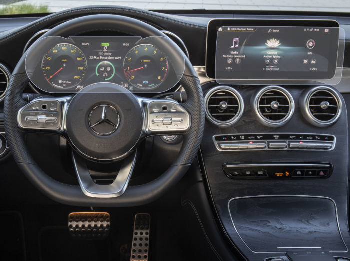 Folii de Protectie pentru Display Navigatie/Ceasuri Mercedes-Benz GLC C253 2021+ - HD-Premium  [1]