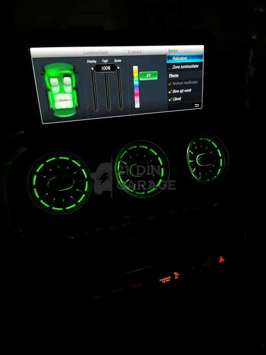 Set lumini ambientale dedicat control din navigatie Mercedes-Benz C-class / GLC W205 X253 [3]