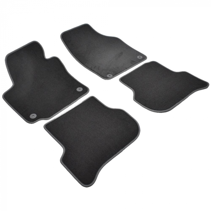 Set 4 Covorase Auto Textil pentru Volkswagen Golf V Plus (2005-2008)- Sisteme fixare rotunde [2]