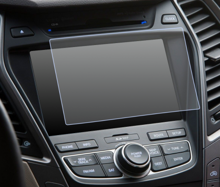 Folii de Protectie Navigatii Auto - Folie de Protectie pentru Display Navigatie 7.0 inch Hyundai Grand Santa Fe 2015+ - HD-Premium 