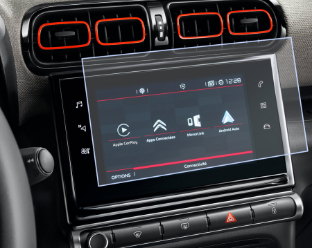 Folii de Protectie Navigatii Auto - Folie de Protectie pentru Display Navigatie Citroen C3 2019 - HD-Premium 