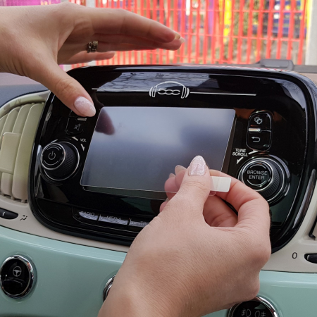 Folii de Protectie Navigatii Auto - Folie de Protectie pentru Display Navigatie Fiat 500 2017+ - HD-Premium 