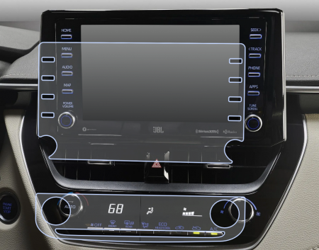 Pentru Navigatii Auto Originale - Folie de Protectie pentru Display Navigatie si Aer Conditionat Toyota Corolla 2021+ - HD-Premium 