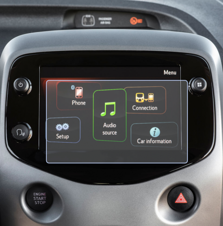 Folii de Protectie Navigatii Auto - Folie de Protectie pentru Display Navigatie Toyota Aygo 2018+ - HD-Premium 