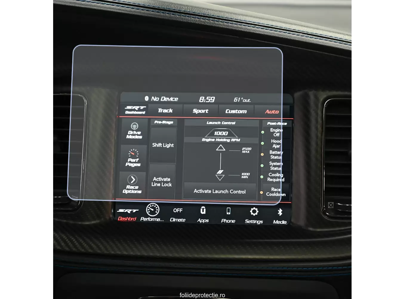 Folii de Protectie Navigatii Auto - Folie de protectie pentru Navigatie Dodge Charger 2019+