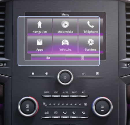 Folii de Protectie Navigatii Auto - Folie de Protectie pentru Navigatie Renault Megane 4 2016+ - HD-Premium 