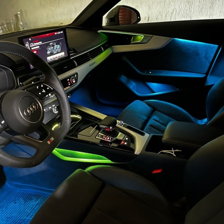 Accesorii Auto - Kit Lumini Ambientale Dedicate Control Din Navigatie Audi A4 B9/ A5 B9 2016-2022
