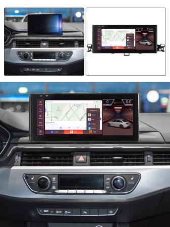 AUDI - Navigatie Auto Audi A4 A5 B9  , 6GB RAM + 64GB ROM , Android 14 , Display QLED 10.2" Android Auto, Internet Wi-Fi si slot SIM 4G, Bluetooth, Carplay